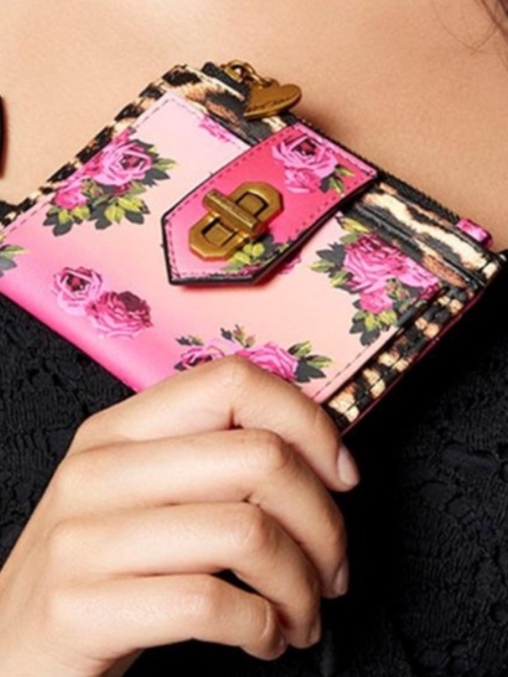 Betsey Johnson leopard floral bifold wallet - Picture 12 of 13